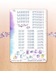 Buzzing In The Rain - Watercolor Planner Stickers - Lettered Headers