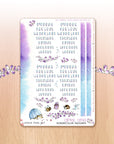 Buzzing In The Rain - Watercolor Planner stickers - Weekly Lettered Headers