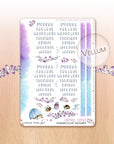 Buzzing In The Rain - Watercolor Planner stickers - Weekly Lettered Headers