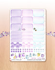 Buzzing In The Rain - Watercolor Planner Stickers - 1,5’’ Hemiboxes & Eventboxes