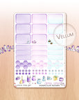 Buzzing In The Rain - Watercolor Planner Stickers - 1,5’’ Hemiboxes & Eventboxes