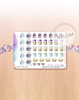 Buzzing In The Rain - Watercolor Planner Stickers MINI - Hot Beverages