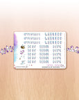 Buzzing In The Rain - Watercolor Planner Stickers MINI - Lettered Headers