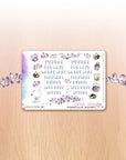 Buzzing in the Rain - Watercolor Planner Stickers MINI - Weekly Lettered Headers