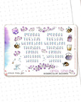 Buzzing in the Rain - Watercolor Planner Stickers MINI - Weekly Lettered Headers