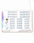 Buzzing In The Rain - Watercolor Planner Stickers MINI - Lettered Headers