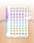 Buzzing In The Rain - Watercolor Planner stickers - House Chores