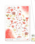 Christmas candies Santa hats stickers