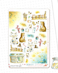 Baker Street - Decorative Watercolor Stickers - Baking Time Blue Brown FOILED ✨