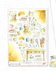 Cooking theme cookies eggs flour sugar stickers