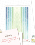 Snowy Green Blue Washi tapes stickers
