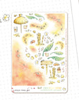 Beach Time - Decorative Watercolor Stickers - Large Stickers