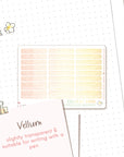 Summer color miniboxes stickers