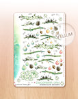Christmas Woods - Decorative Watercolor Stickers - Christmas Branches & Bubbles