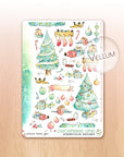 Christmas Woods - Decorative Watercolor Stickers - Christmas Decorations