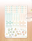 Far Away - Watercolor Planner Stickers - Monthly Dates