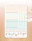 Far Away - Watercolor Planner Stickers - Monthly Boxes