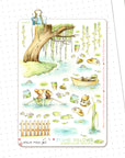 In The Willows 🌸 Tranquillity on the Water Stickers Illustrations