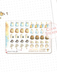 Household chores watercolor stickers