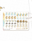 Household chores watercolor stickers