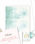 Planner watercolor stickers boxes