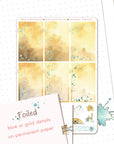 Writing At Dawn - Watercolor Planner Stickers - 1,5’’ Fullboxes Brown FOILED ✨