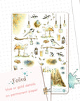 Writing At Dawn - Decorative Stickers - Birds, Mouse & Trees FOILED ✨