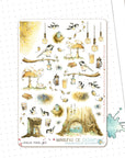 Writing At Dawn - Decorative Stickers - Birds, Mouse & Trees FOILED ✨