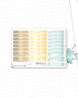 Blue Brown Yellow Planner Stickers Boxes