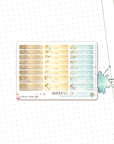Writing At Dawn - Watercolor Planner Stickers MINI - 1,5’’ Miniboxes FOILED ✨