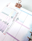 Watercolor planner stickers including 1,5'' wide miniboxes