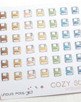 Floppy disks watercolor stickers for planners