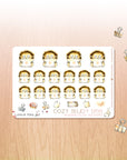 Hedgehog on laptop watercolor stickers
