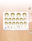 Hedgehog on laptop watercolor stickers