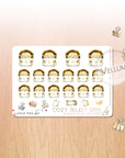 Hedgehog on laptop watercolor stickers