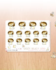 Funny Hedgehog writing watercolor stickers
