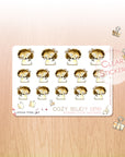 Funny Hedgehog writing watercolor stickers