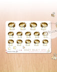 Funny Hedgehog writing watercolor stickers
