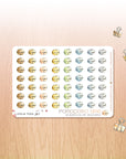 Pomodoro Timer stickers Rainbow colors