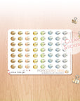 Pomodoro Timer stickers Rainbow colors