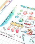 Foiled watercolor planner Stickers for Christmas