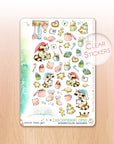 Christmas Time Planner Stickers with biscuits and raccoons