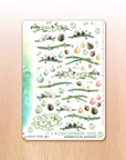 Christmas watercolor decorative planner stickers