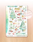 Christmas tree stickers for planners and bullet journals