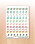 House chores watercolor planner stickers