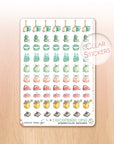 House chores watercolor planner stickers