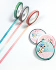 Thin watercolor washi tapes for Christmas Decorations