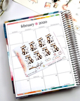 Watercolor decorative stickers raccoon love theme