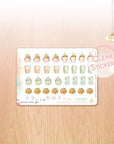 Watercolor stickers hot beverages