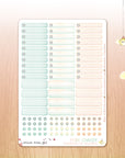 Far Away - Watercolor Planner Stickers - 1,5’’ Miniboxes